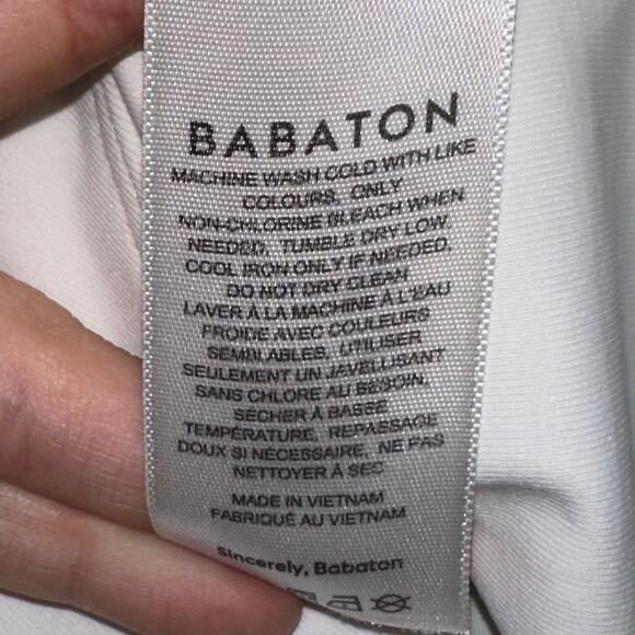 Aritzia Babaton White Contour Racer Bodysuit Size Small - Picture 5 of 15